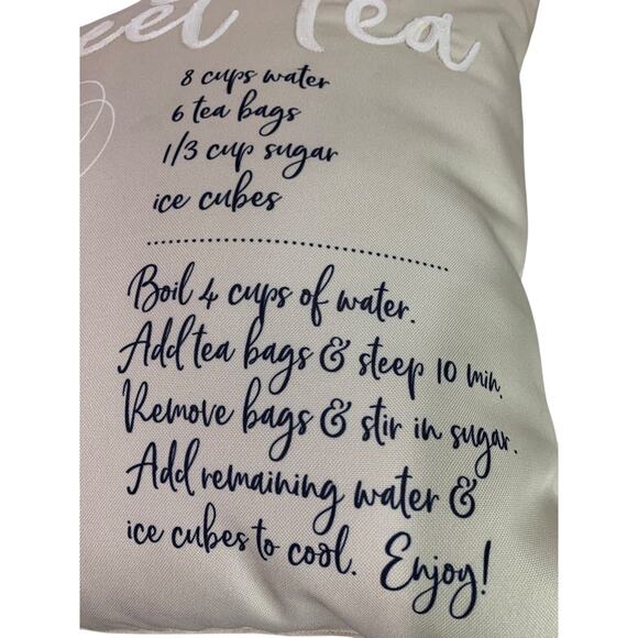 Southern Sweet Tea Throw Pillow Indoor Outdoor 18 Inch Square - Picture 5 of 9